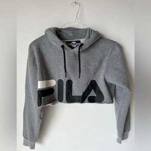 SOLD! Cropped Fila hoodie